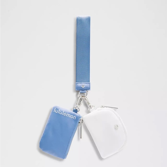 Lululemon Dual Pouch Wristlet- Pool/White - Picture 1 of 6